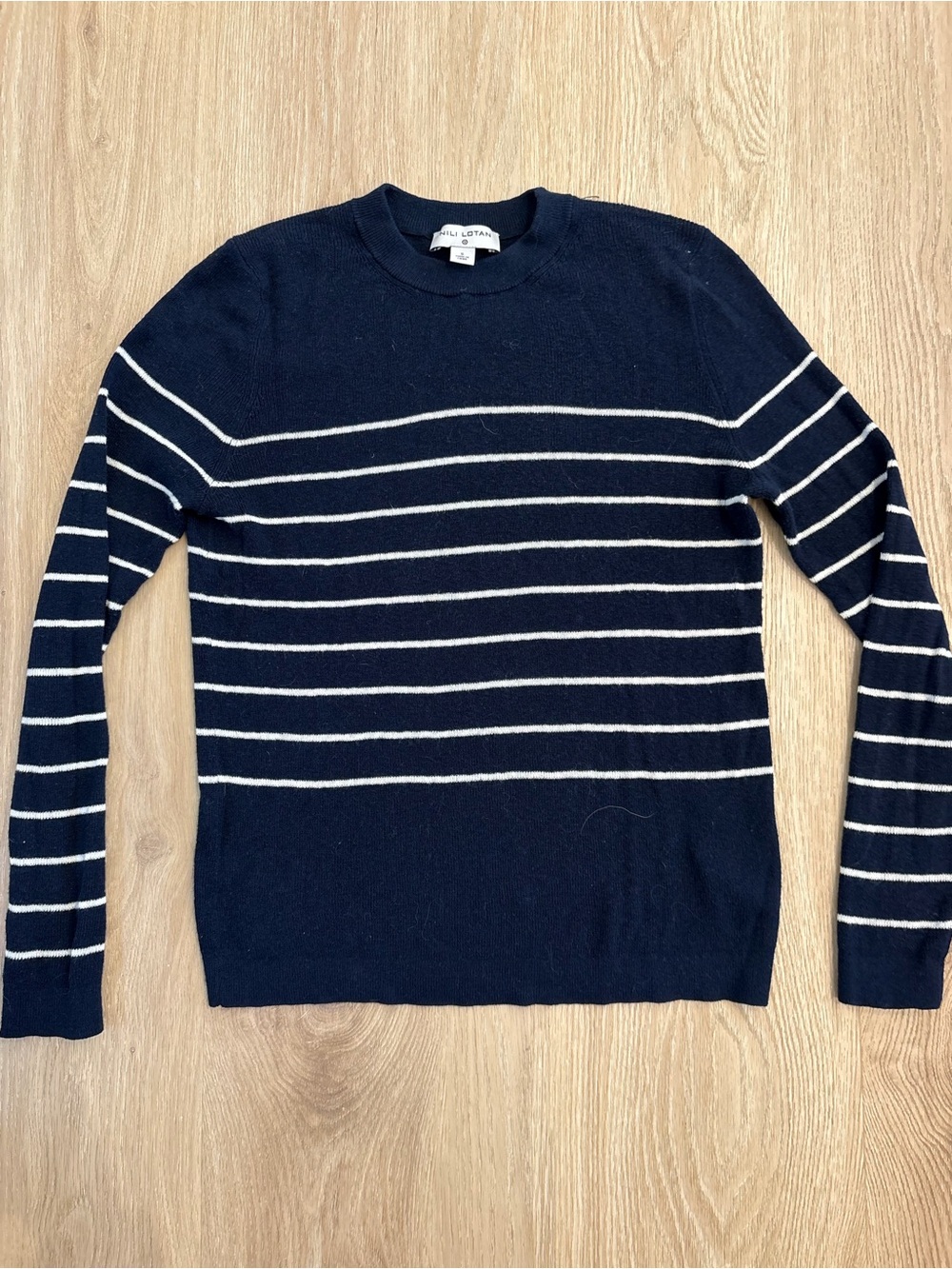 NILI LOTAN x Target - Navy & White striped crewneck Sz Small EC